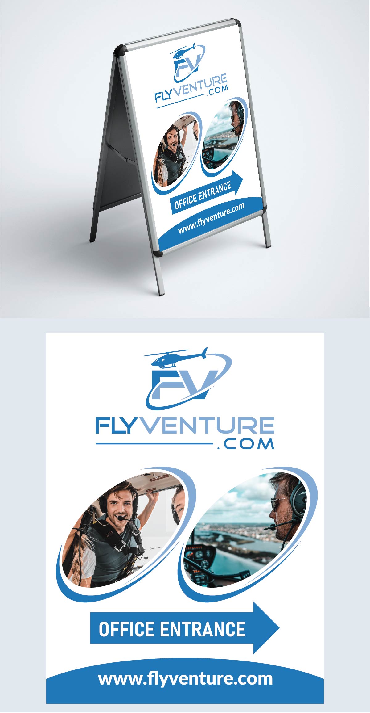 Diseño de Señalética por Isnah Logo para Heli Aviation Florida, LLC | Diseño #36585824