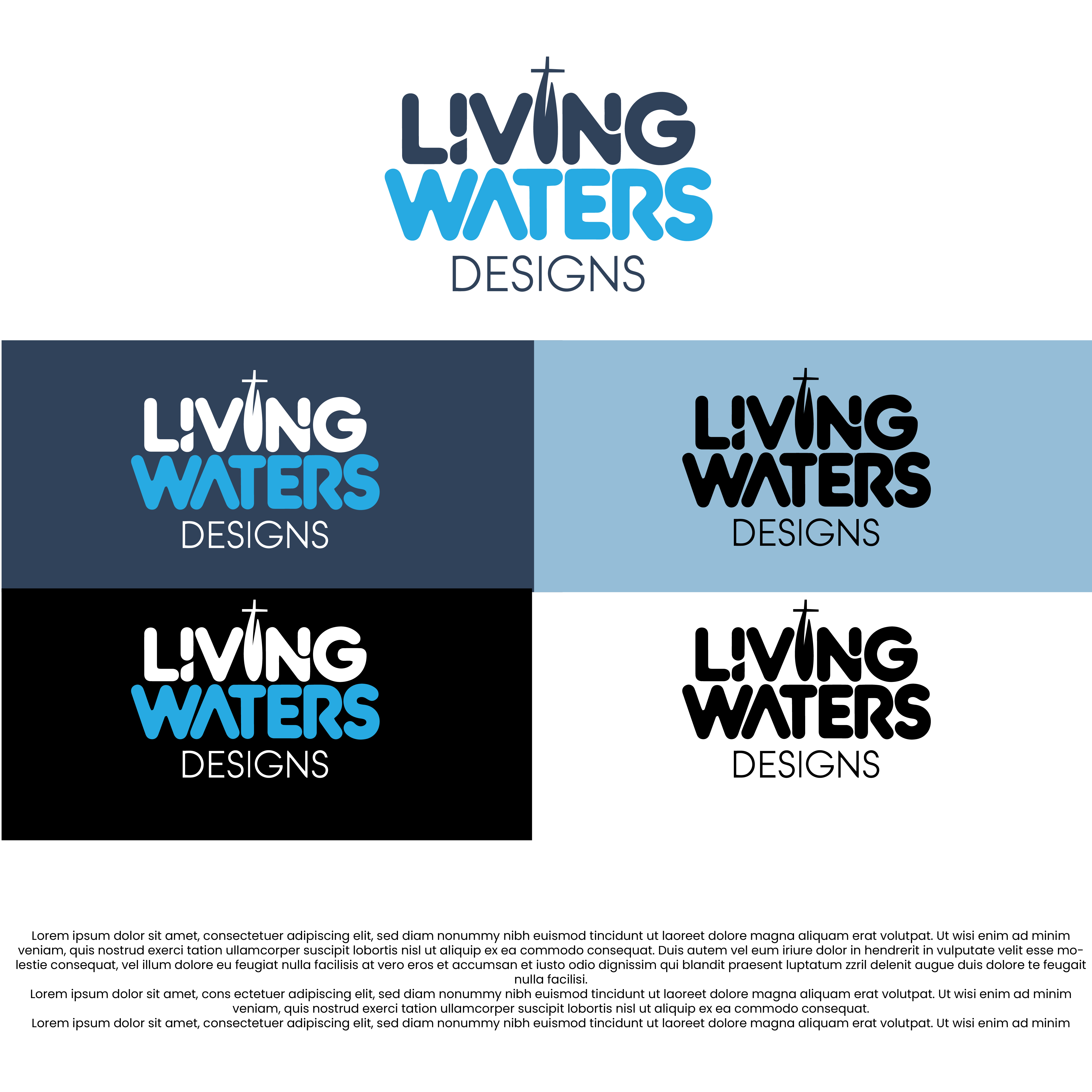 Diseño de Logo por Shariqology para Living Waters Designs | Diseño #36588746