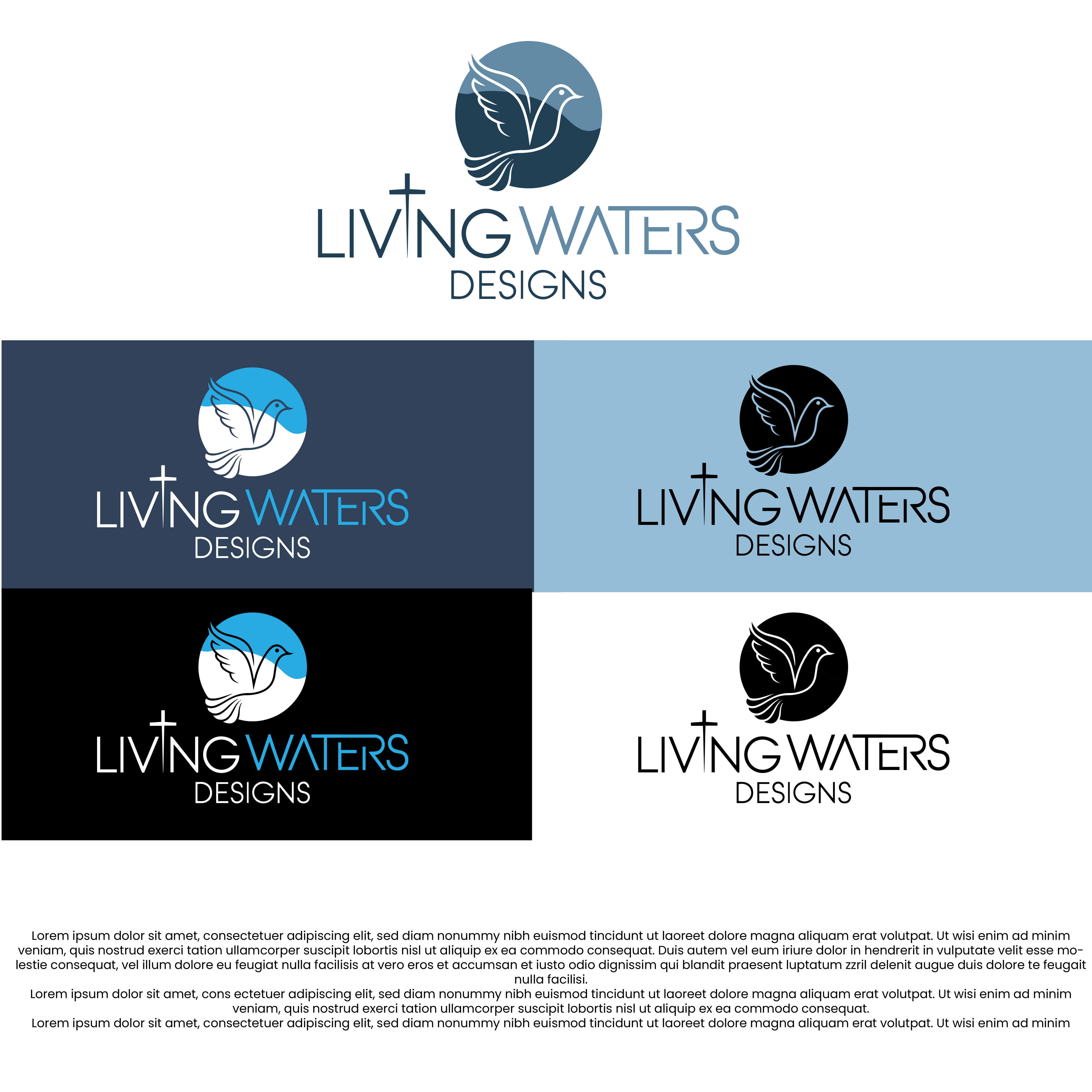 Design de Logo par Shariqology pour Living Waters Designs | Design #36588747