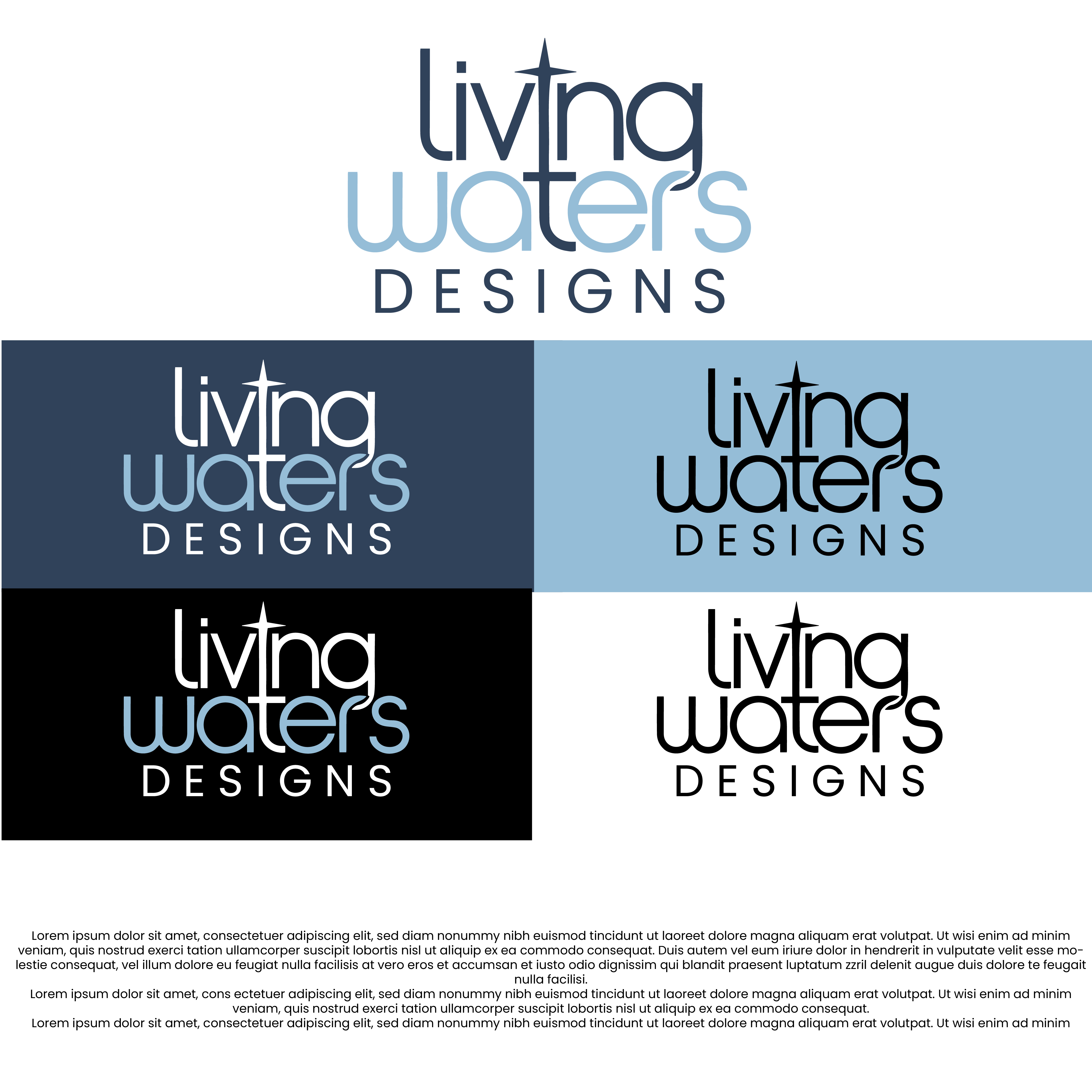 Design de Logo par Shariqology pour Living Waters Designs | Design #36588749