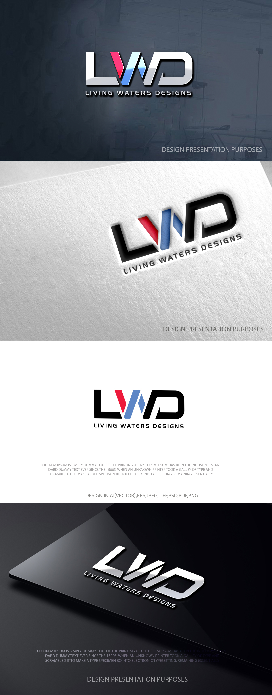 Design de Logo par zebronicgraphic pour Living Waters Designs | Design #36589477