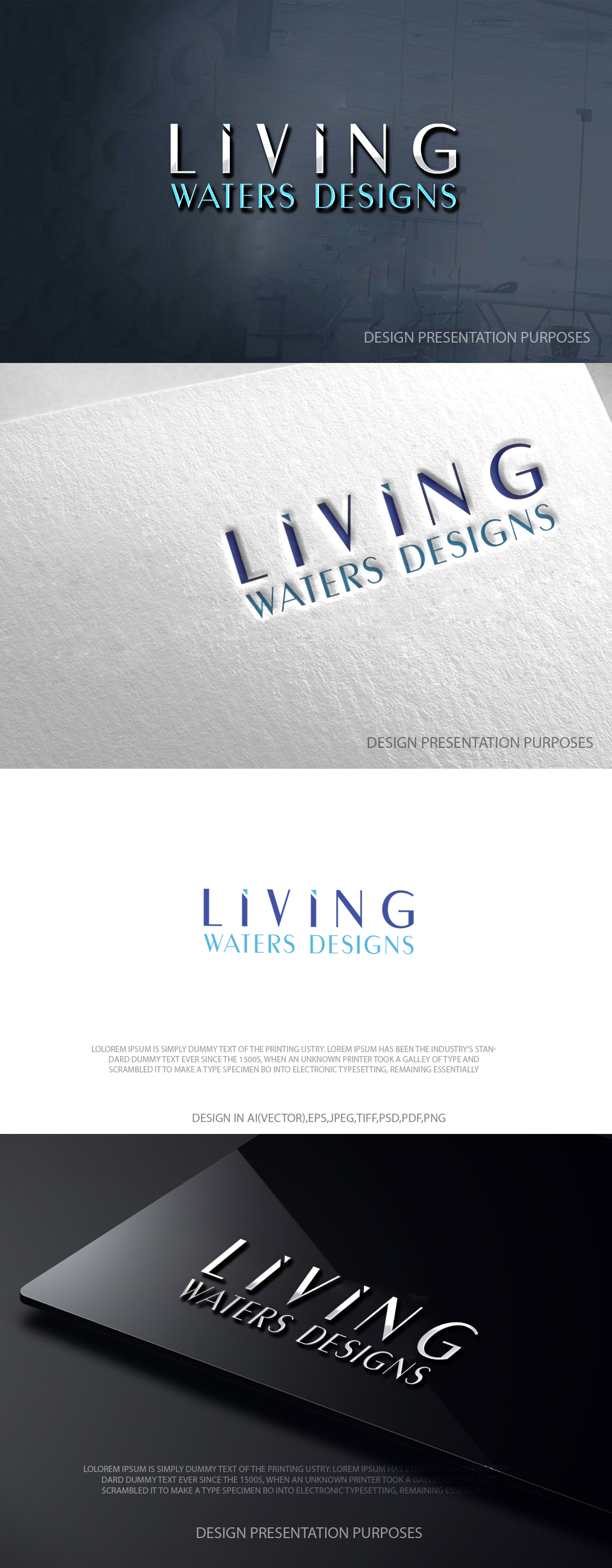 Design de Logo par zebronicgraphic pour Living Waters Designs | Design #36590605
