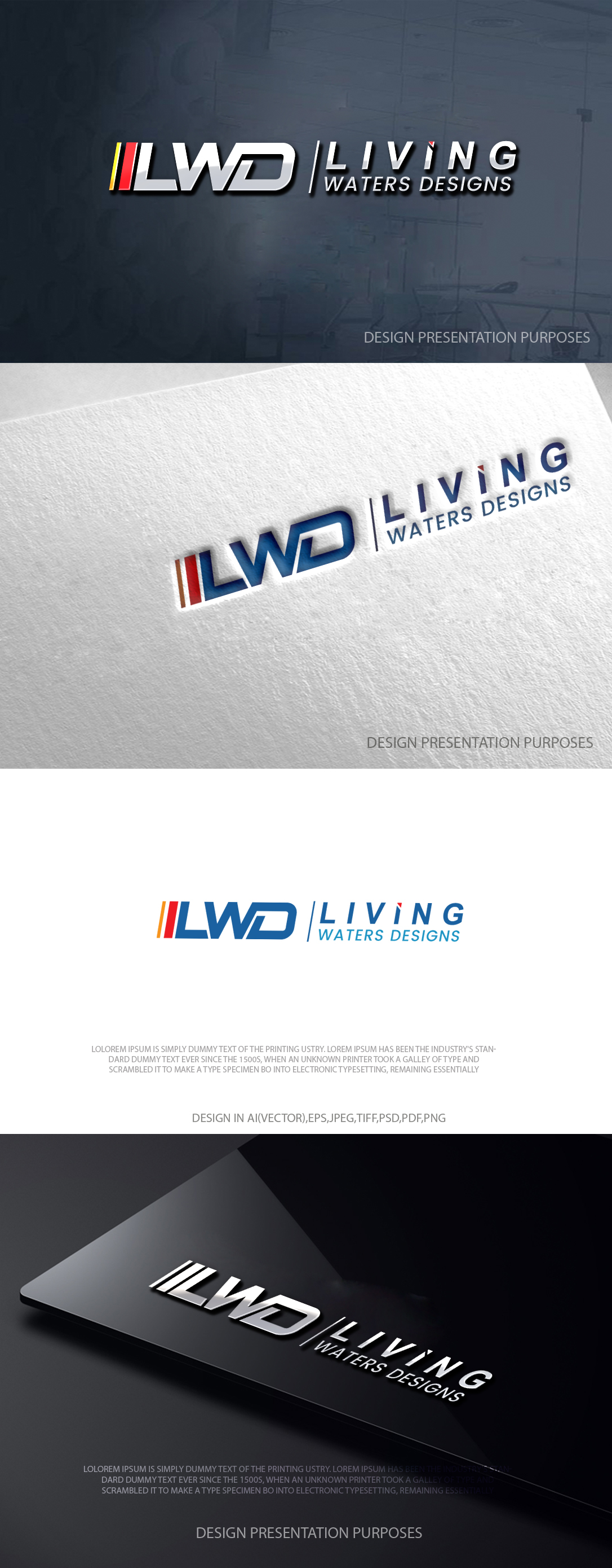 Diseño de Logo por zebronicgraphic para Living Waters Designs | Diseño #36590612