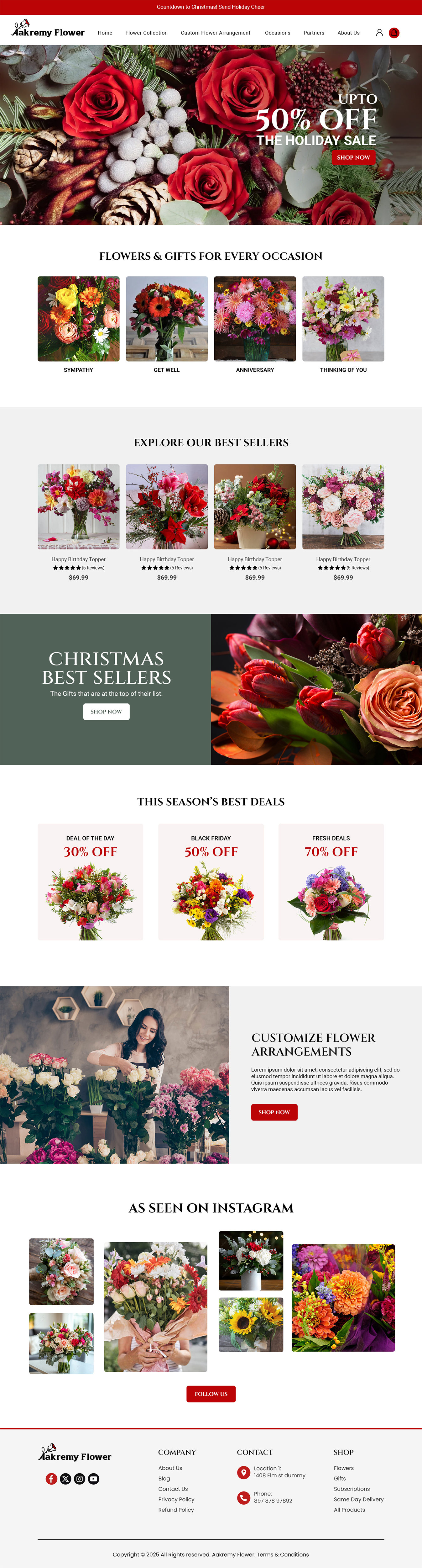 Diseño Web por MAHABA para AAkermy Flower | Diseño #36599880