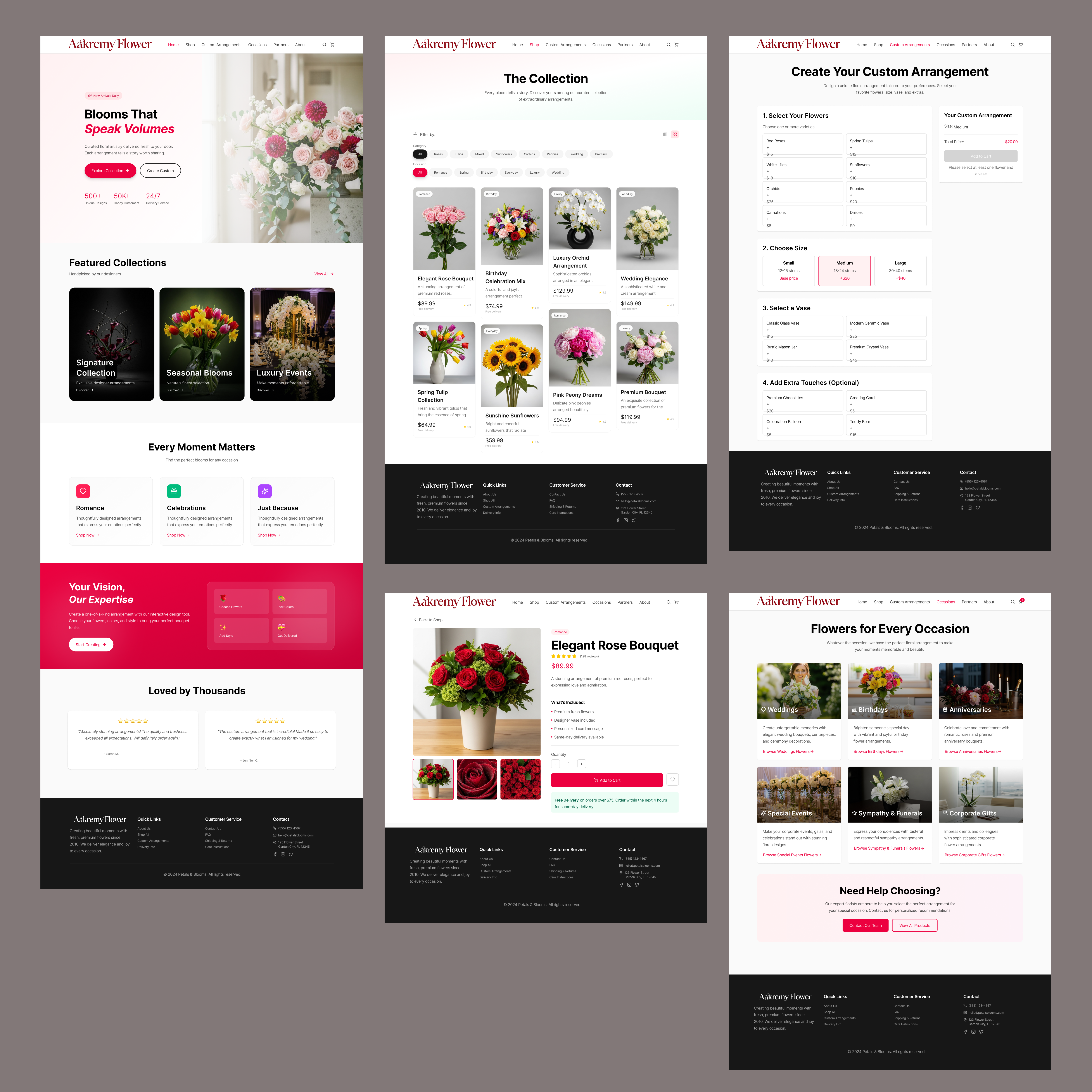 Web Design by Amer Flihan (RBD) for AAkermy Flower | Design #36599138