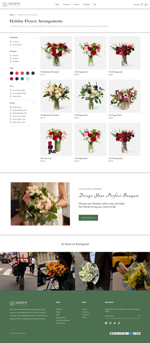Diseño Web por weekidesigner para AAkermy Flower | Diseño: #36604693