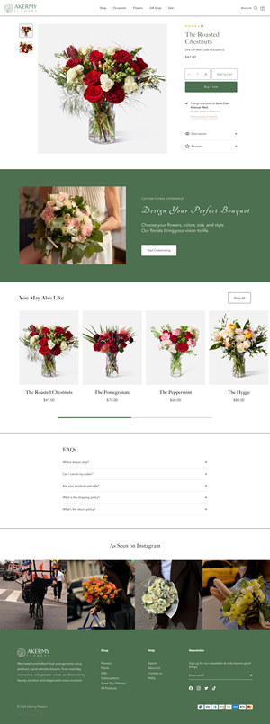 Diseño Web por weekidesigner para AAkermy Flower | Diseño: #36604706