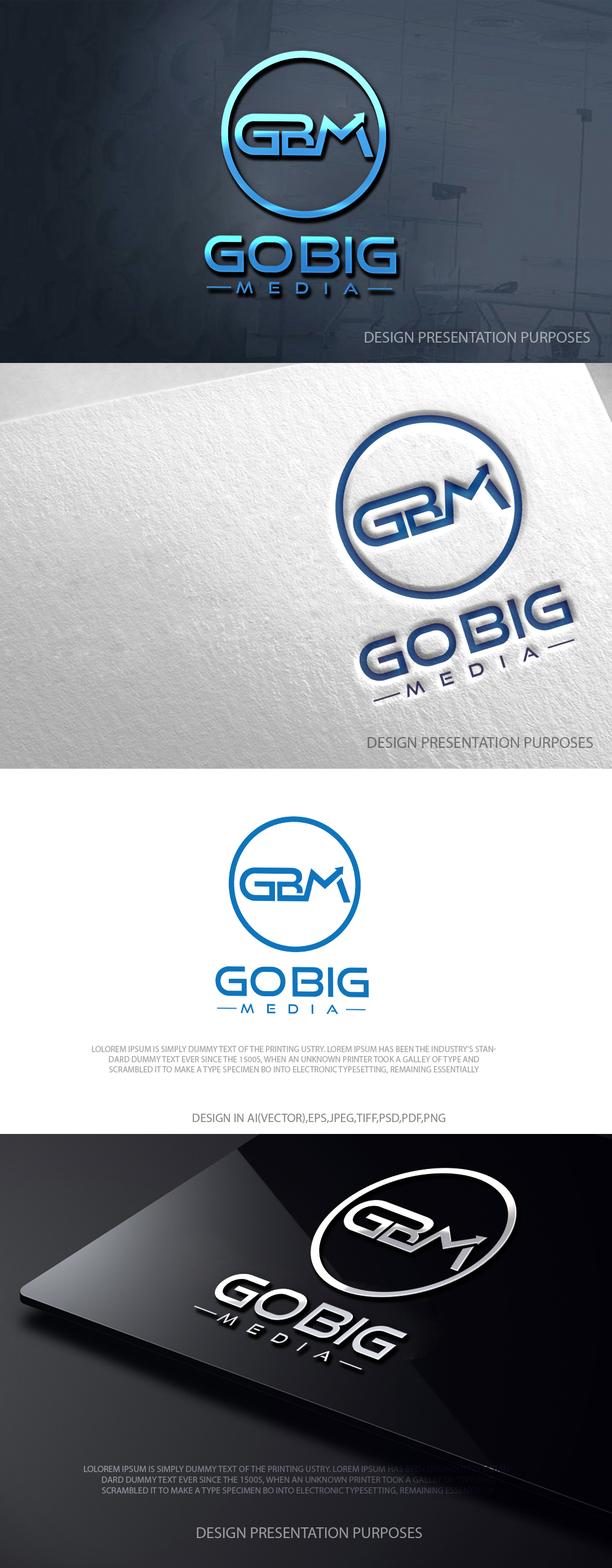 Logo Design by zebronicgraphic for GoBig Media GmbH | Design #36609205