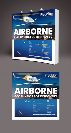 One piece Trade show banner, 8' x 8' square