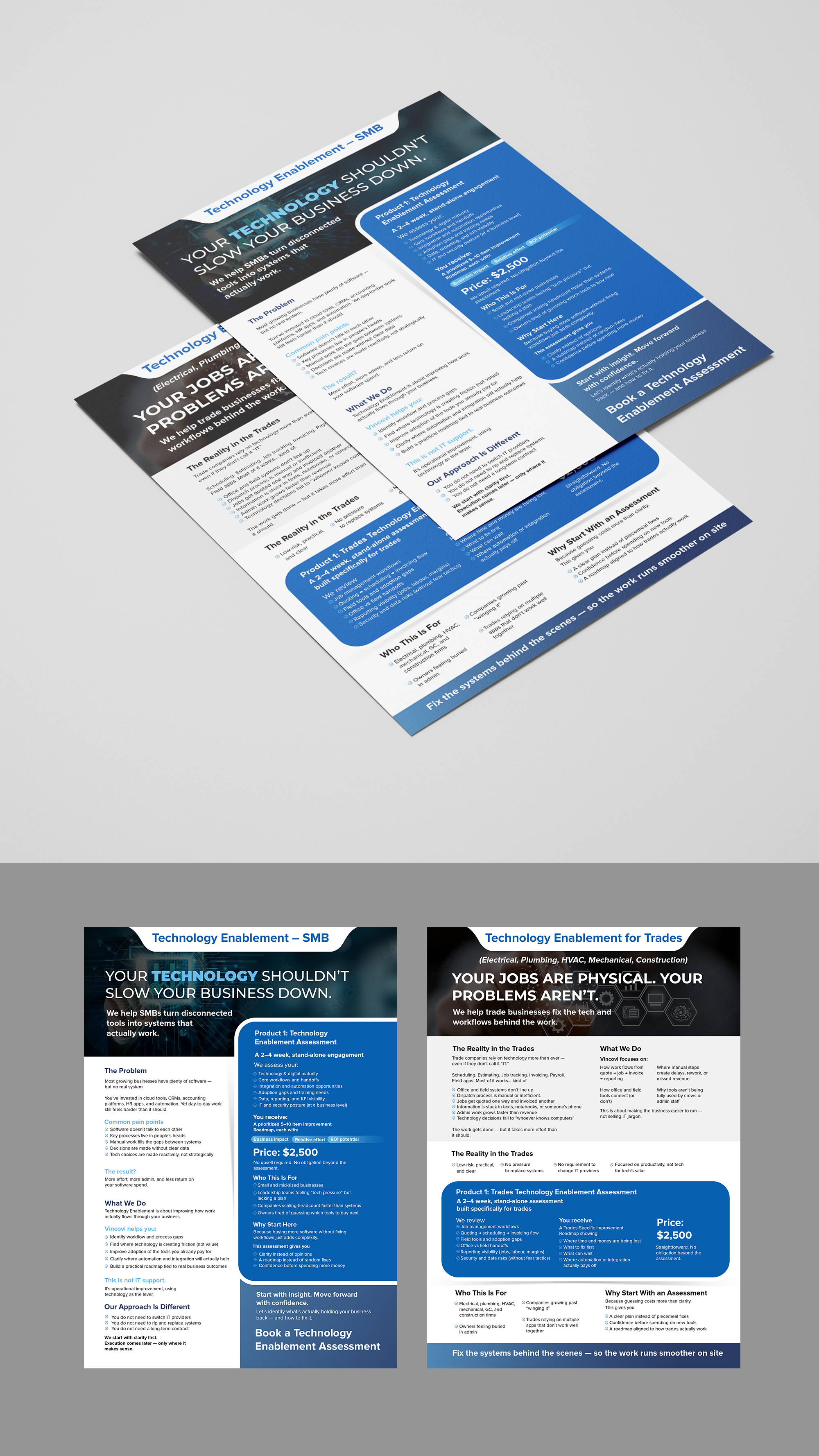 Design de Flyer par Design Motion pour VINCOVI Technology Solutions Inc | Design #36630127