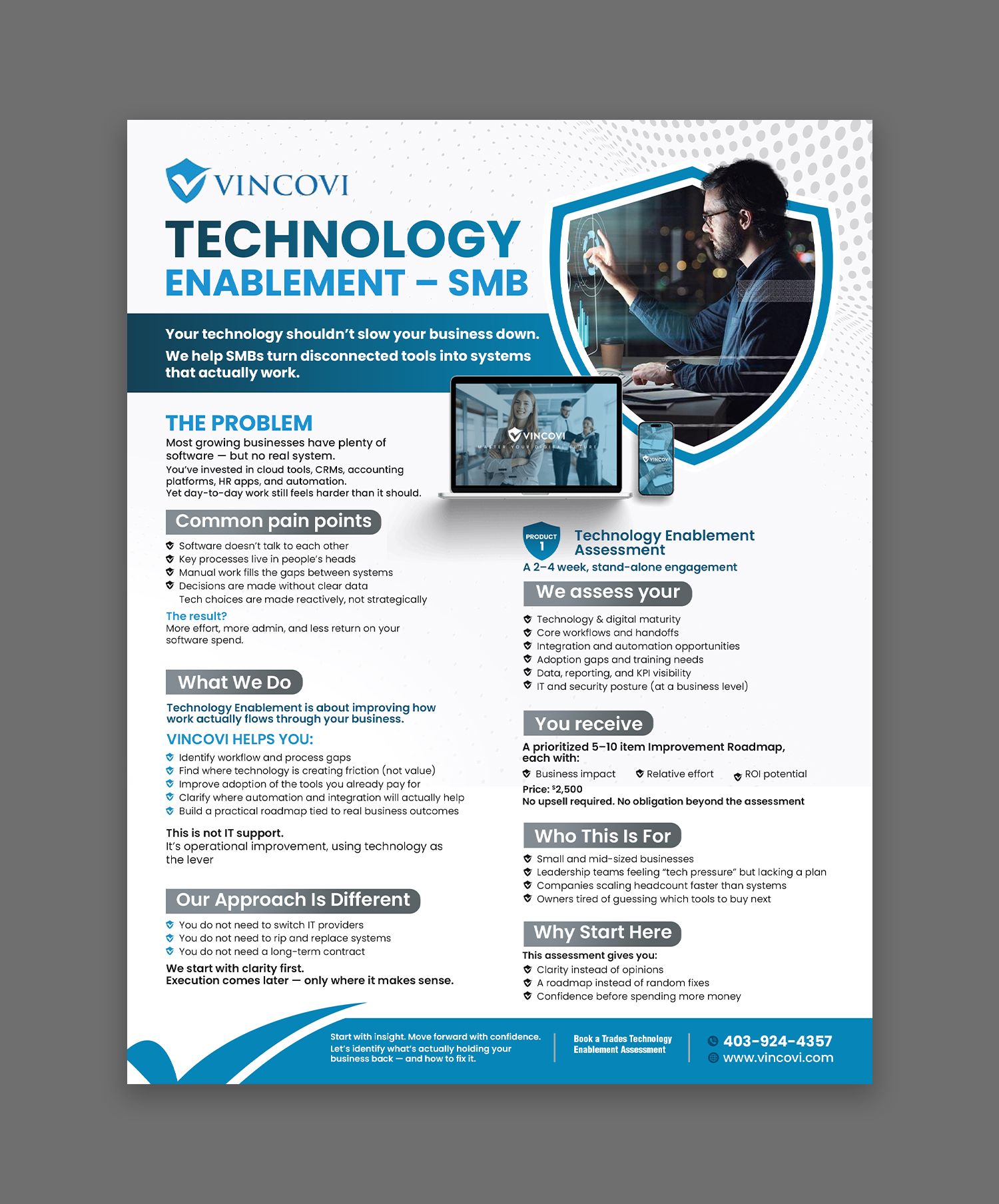 Flyer Design by debdesign for VINCOVI Technology Solutions Inc | Design #36630271