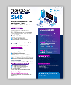 Flyer Design by debdesign for VINCOVI Technology Solutions Inc | Design: #36630548