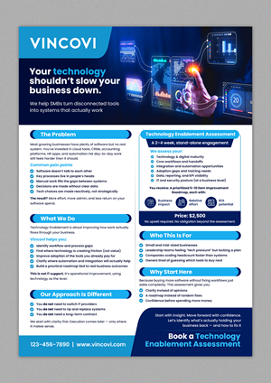 Flyer Design by SAI DESIGNS for VINCOVI Technology Solutions Inc | Design: #36630416
