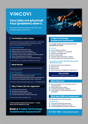 Flyer Design by SAI DESIGNS for VINCOVI Technology Solutions Inc | Design: #36631320