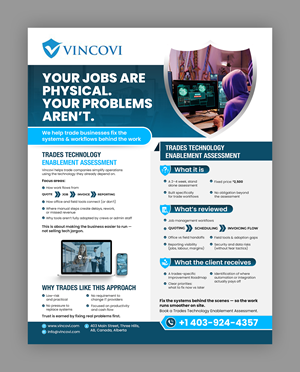 Flyer Design by debdesign for VINCOVI Technology Solutions Inc | Design: #36629421