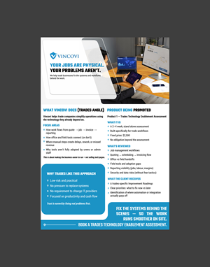 Flyer Design by Creations Box 2015 for VINCOVI Technology Solutions Inc | Design #36629507