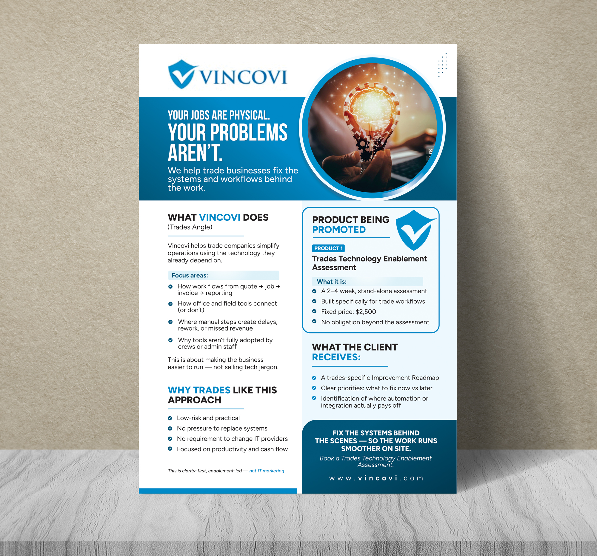 Flyer Design by Dzhafir for VINCOVI Technology Solutions Inc | Design #36629161