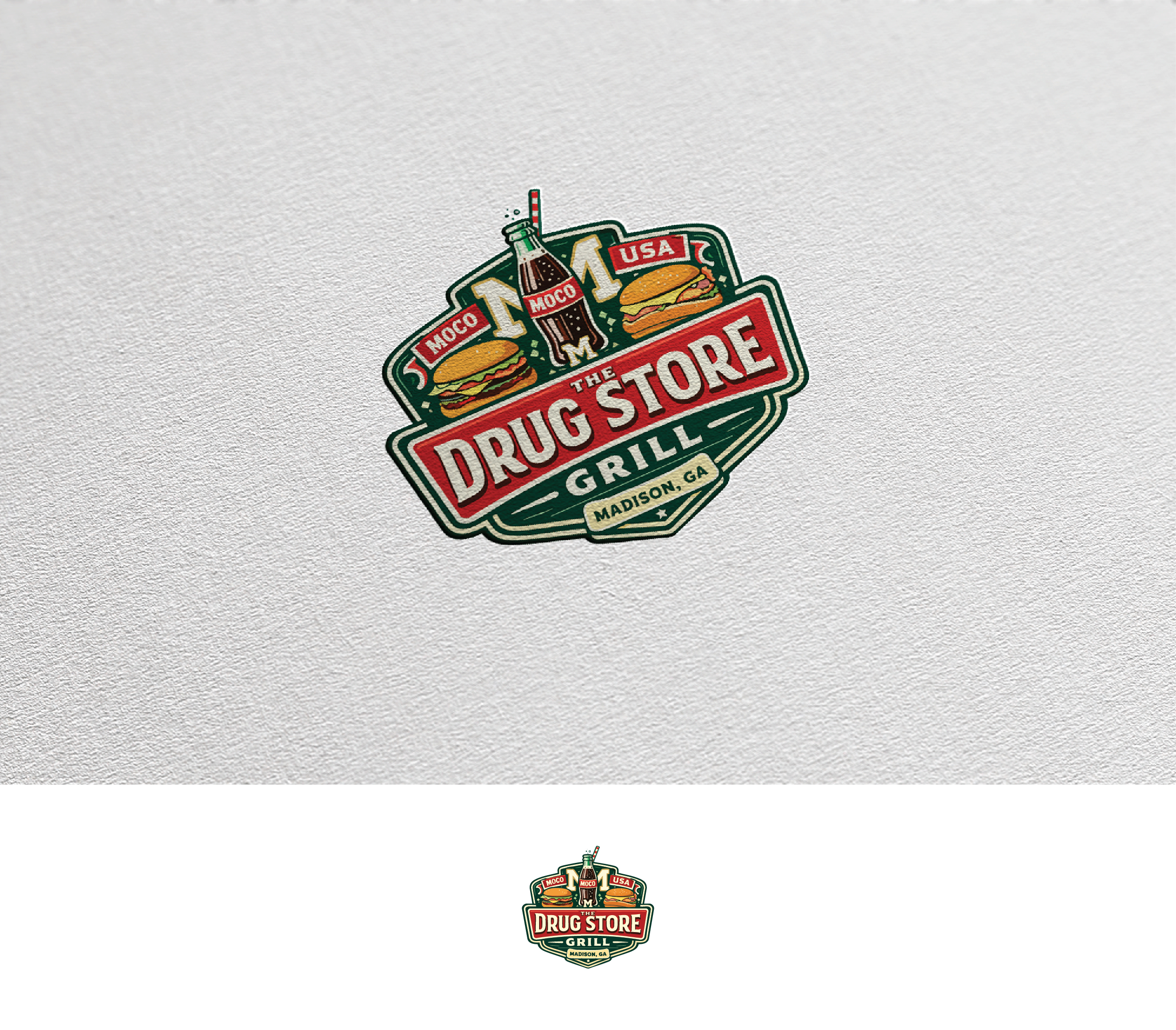 Logo Design by Afsana_Hoque for Madison Drugstore Grill | Design #36640073