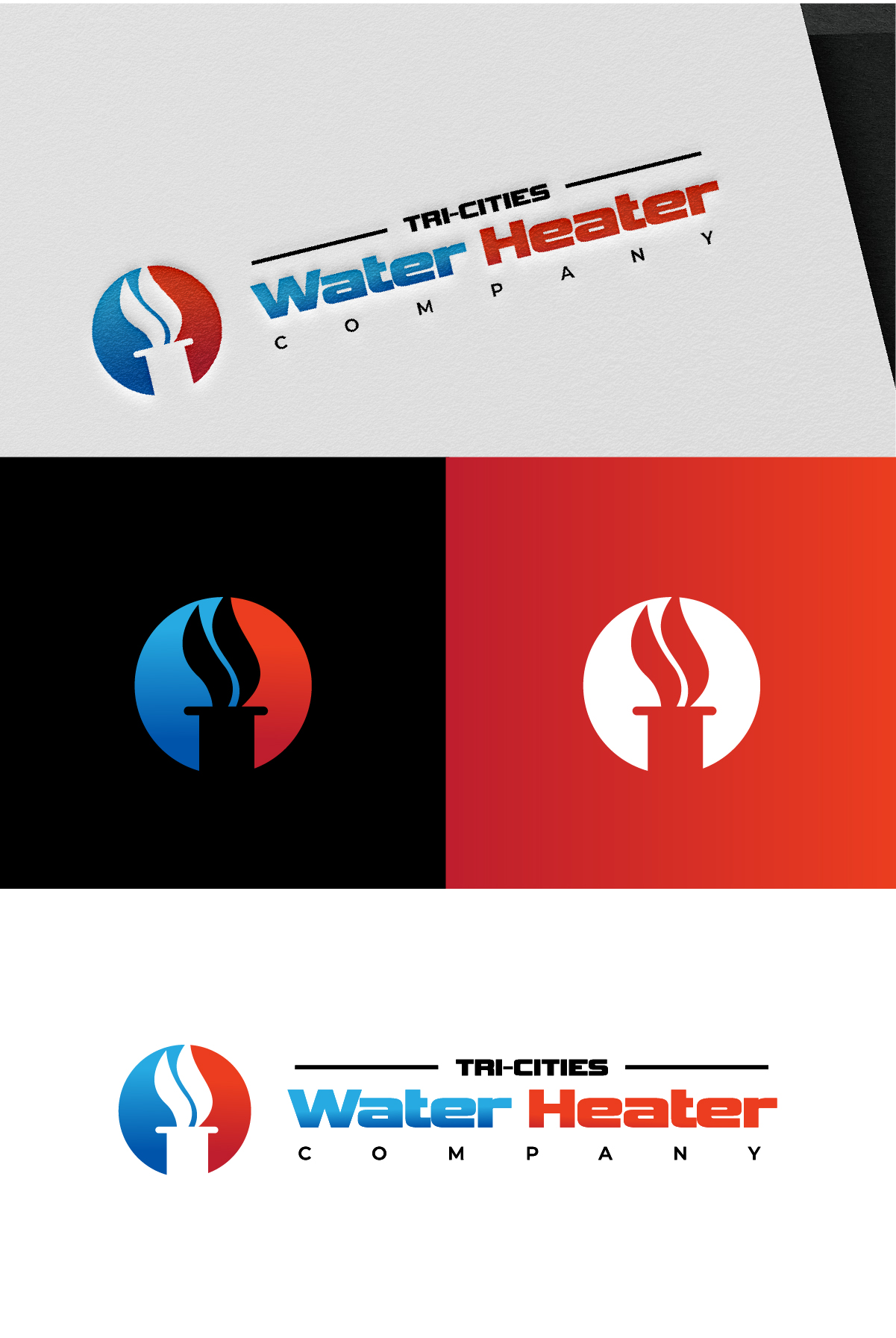 Logo Design by 99 Art.. for Tri-Cities Water Heater Company | Design #36666867