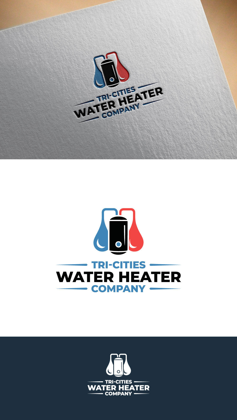 Logo Design by DesignVerse777 for Tri-Cities Water Heater Company | Design #36667839