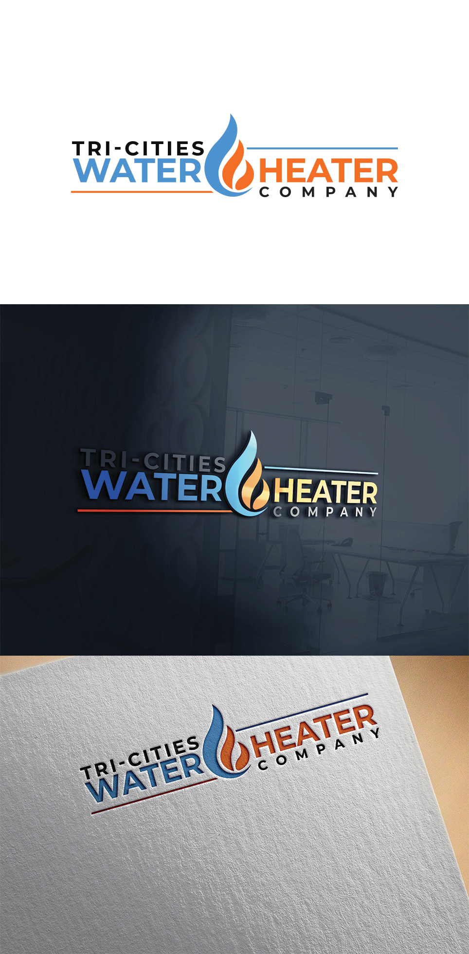 Logo Design by Imran_me for Tri-Cities Water Heater Company | Design #36665733
