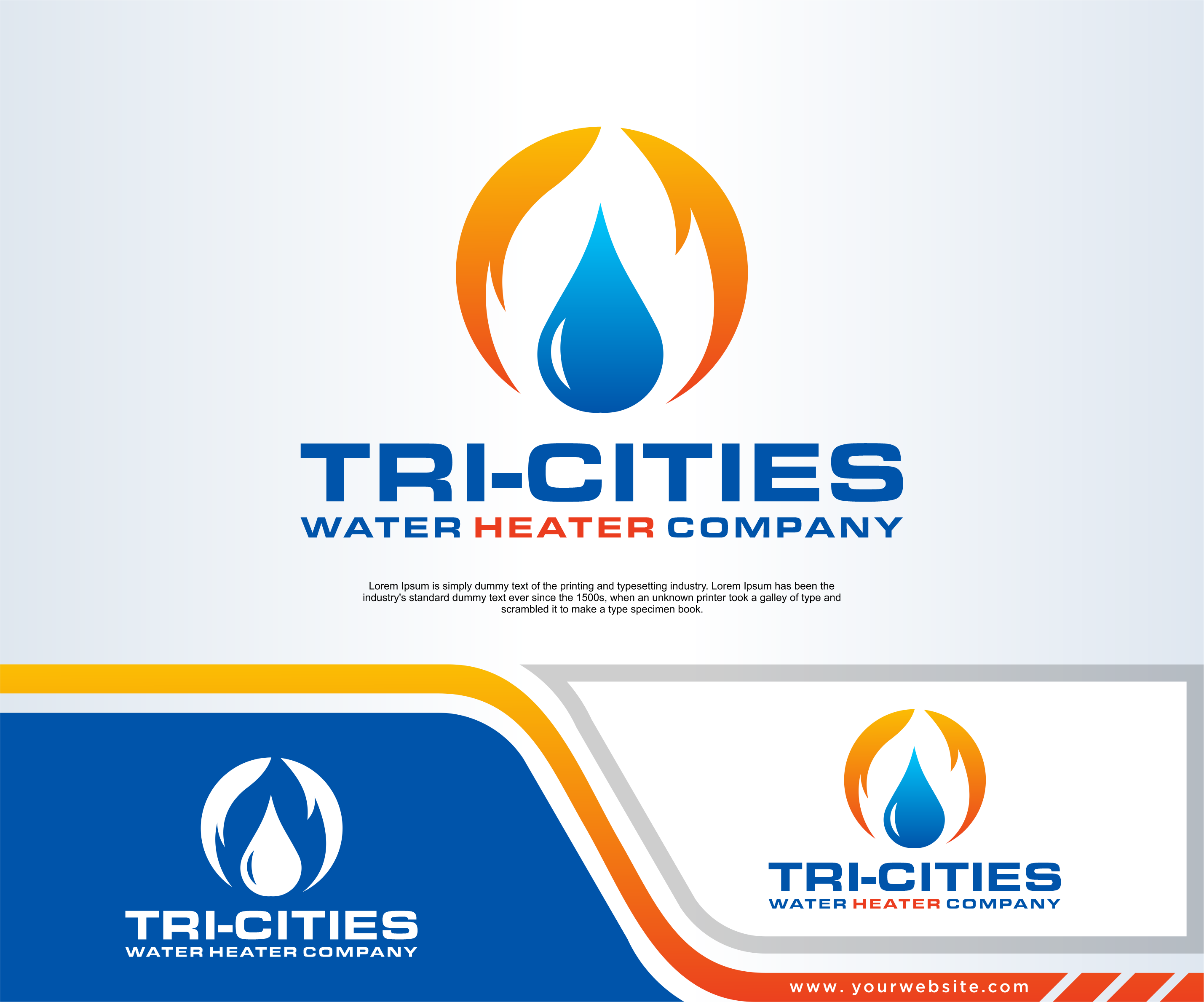 Logo Design by dobleh_creative for Tri-Cities Water Heater Company | Design #36649259
