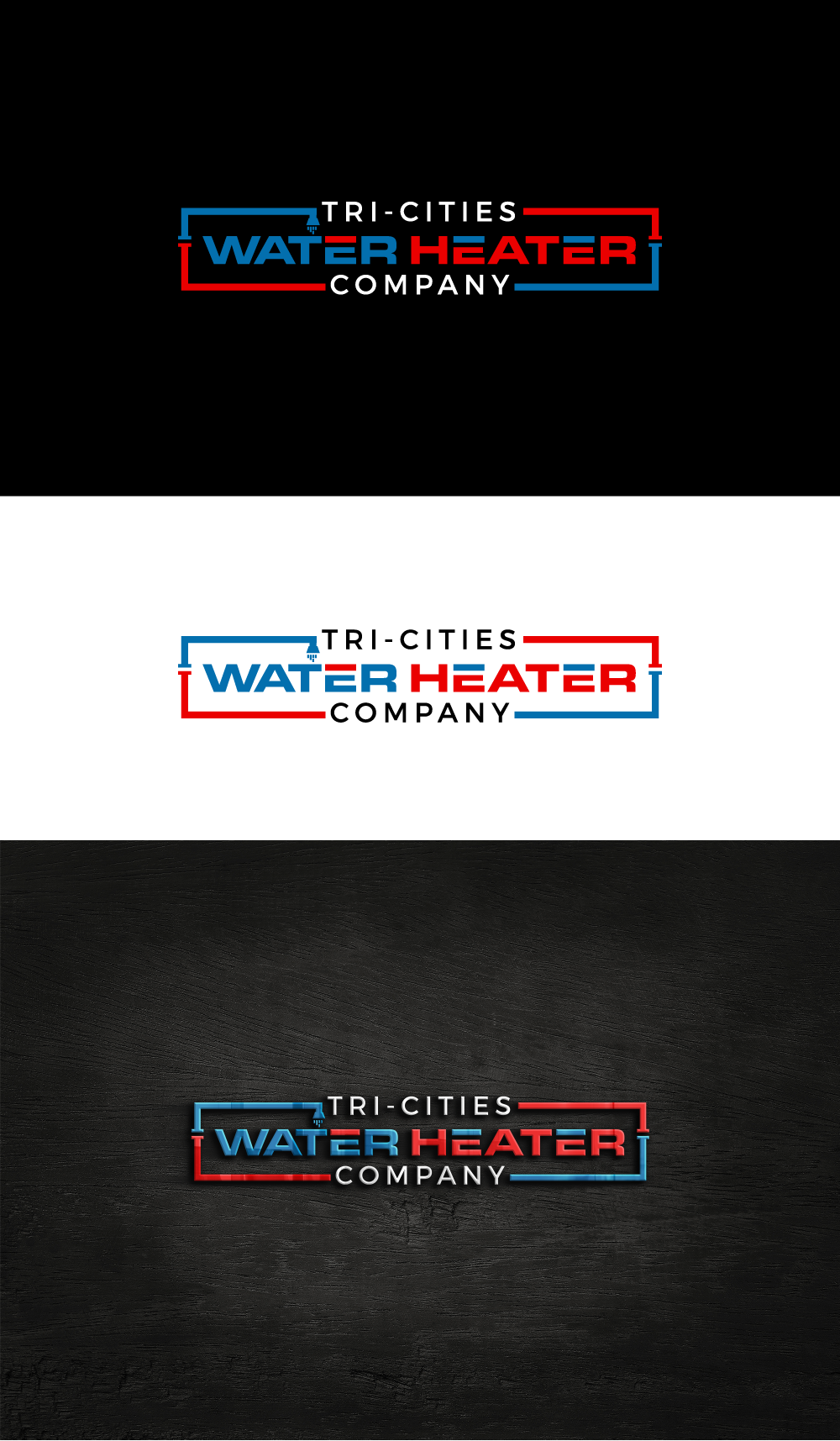 Logo Design by AlphabetZero.com for Tri-Cities Water Heater Company | Design #36651770