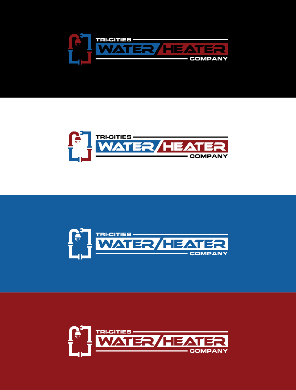 Logo Design by AlphabetZero.com for Tri-Cities Water Heater Company | Design #36653093