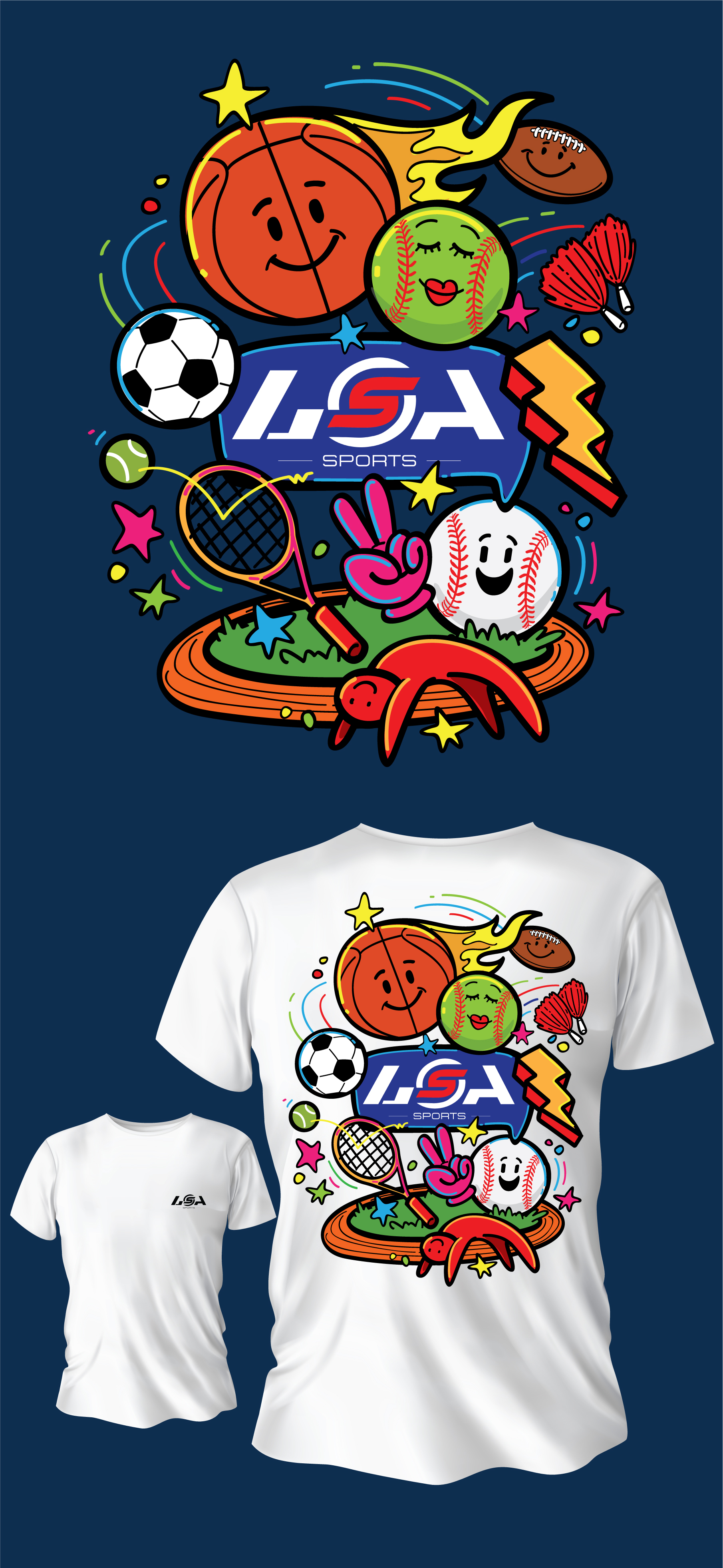 Diseño de Camiseta por ally designs para LSA Sports  | Diseño #36669326