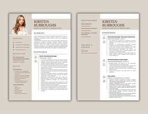 Resume Design by Custom A for this project | Design: #36650213