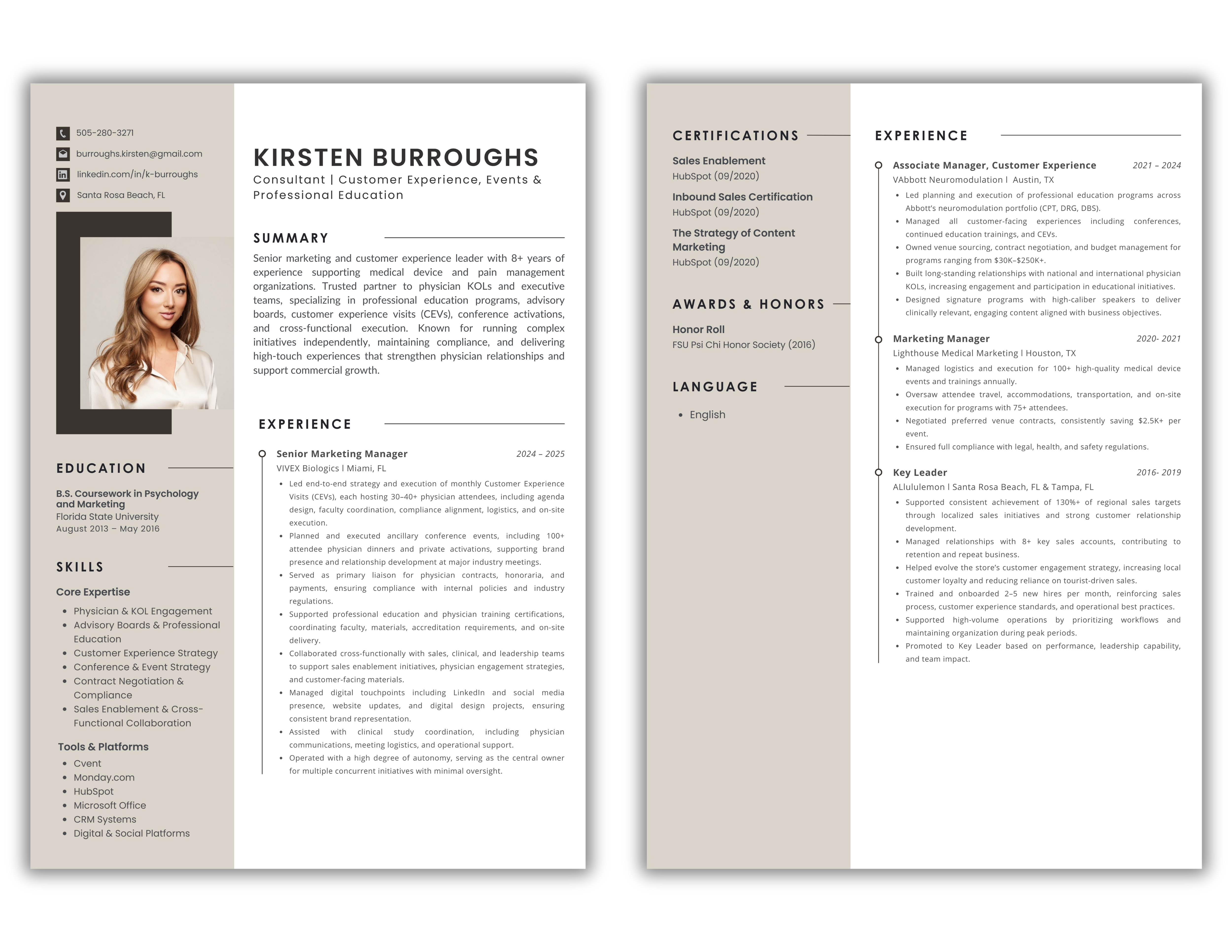 Resume Design by Custom A for this project | Design #36654631