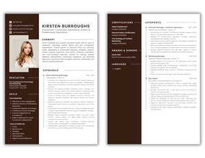 Resume Design by Custom A for this project | Design: #36655842