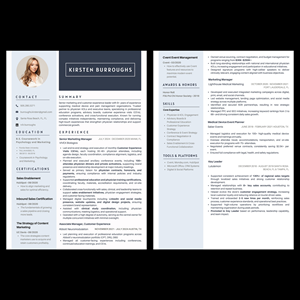 Resume Design by rainbowmagic2017 for this project | Design #36649995