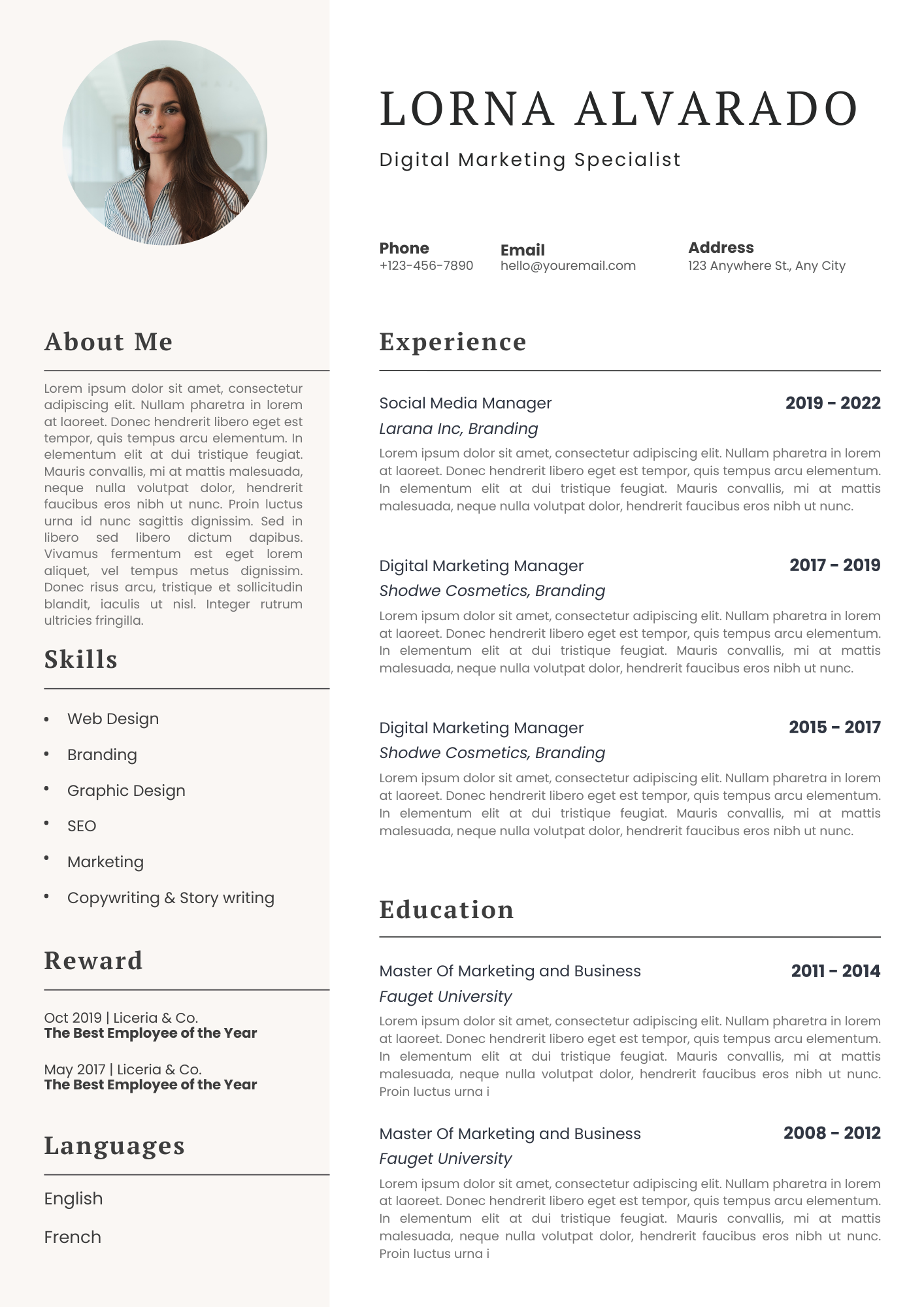 Resume Design by Vidni Design for this project | Design #36653832