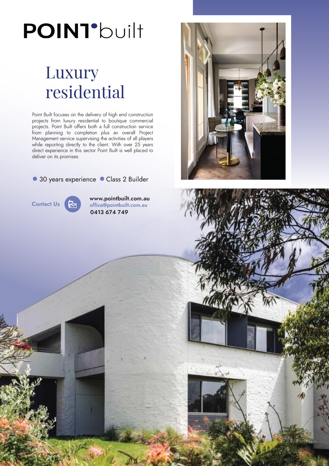 Advertisement Design by MNM for Point Built Pty Ltd | Design #36666024