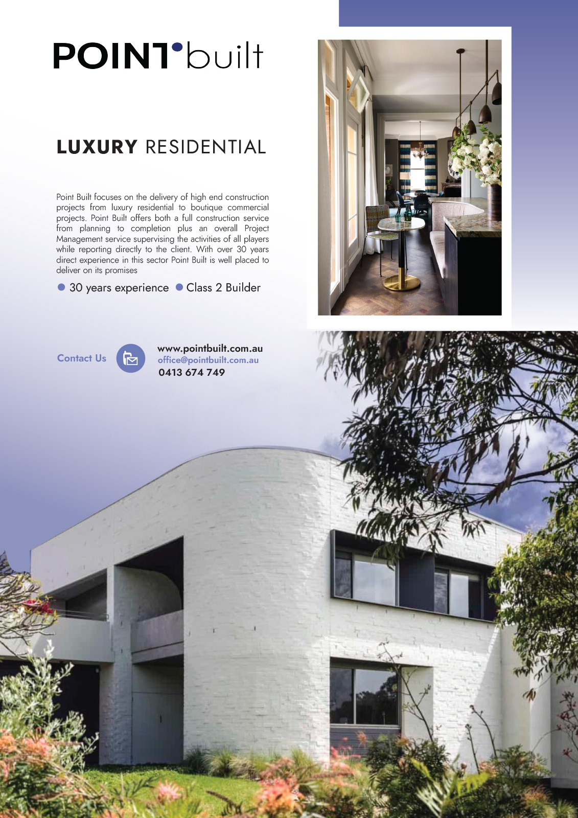 Advertisement Design by MNM for Point Built Pty Ltd | Design #36740853