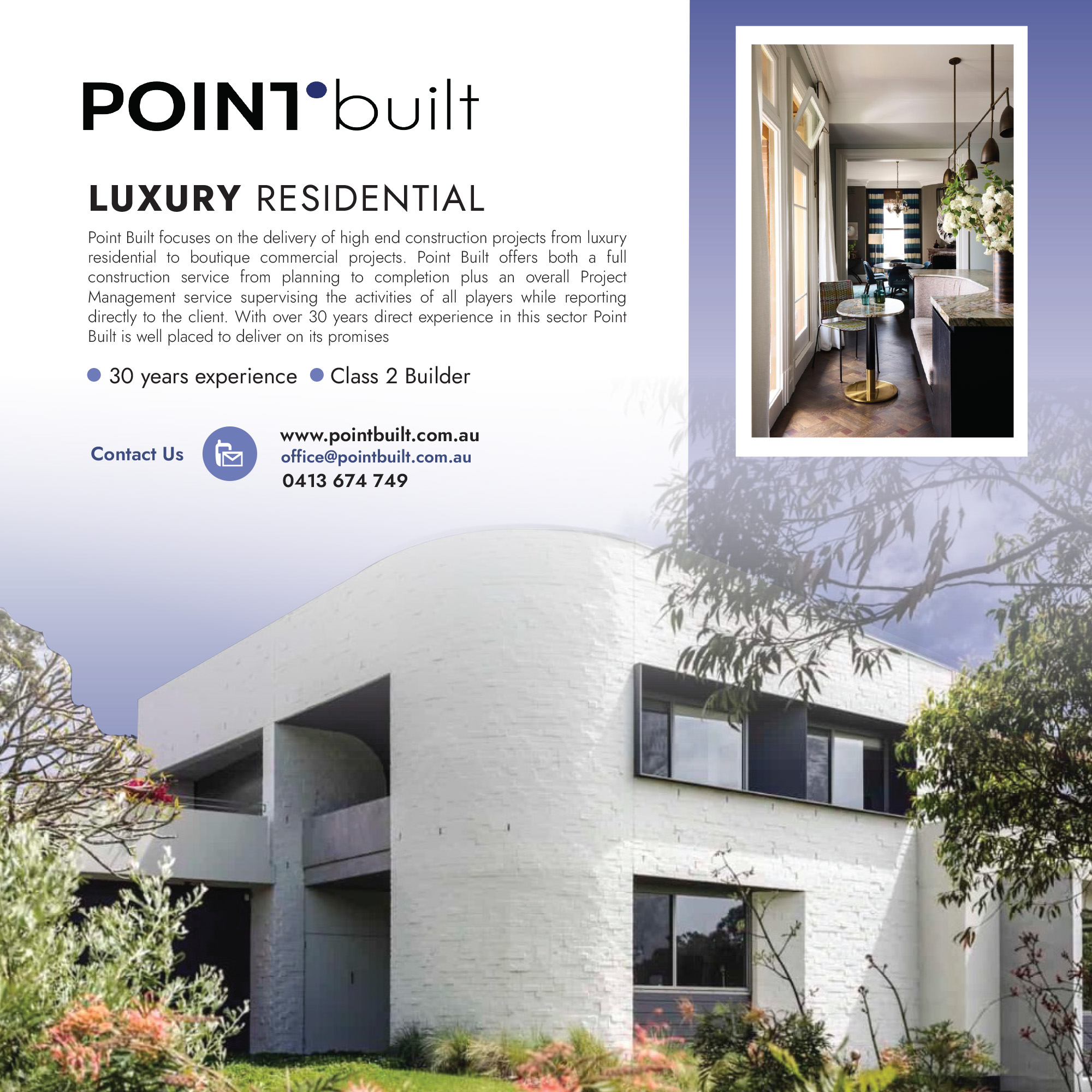 Advertisement Design by MNM for Point Built Pty Ltd | Design #36761000