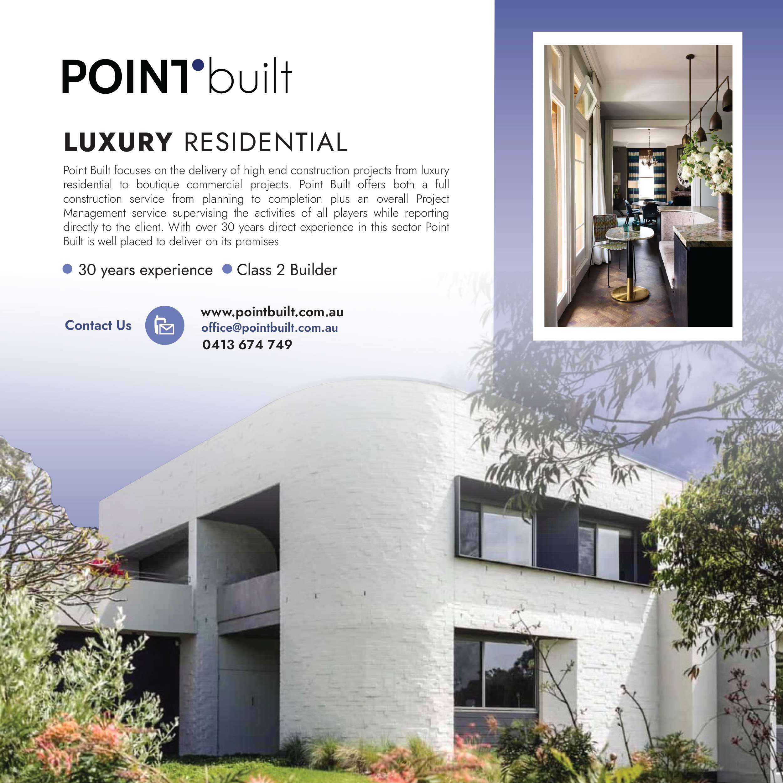 Advertisement Design by MNM for Point Built Pty Ltd | Design #36765898