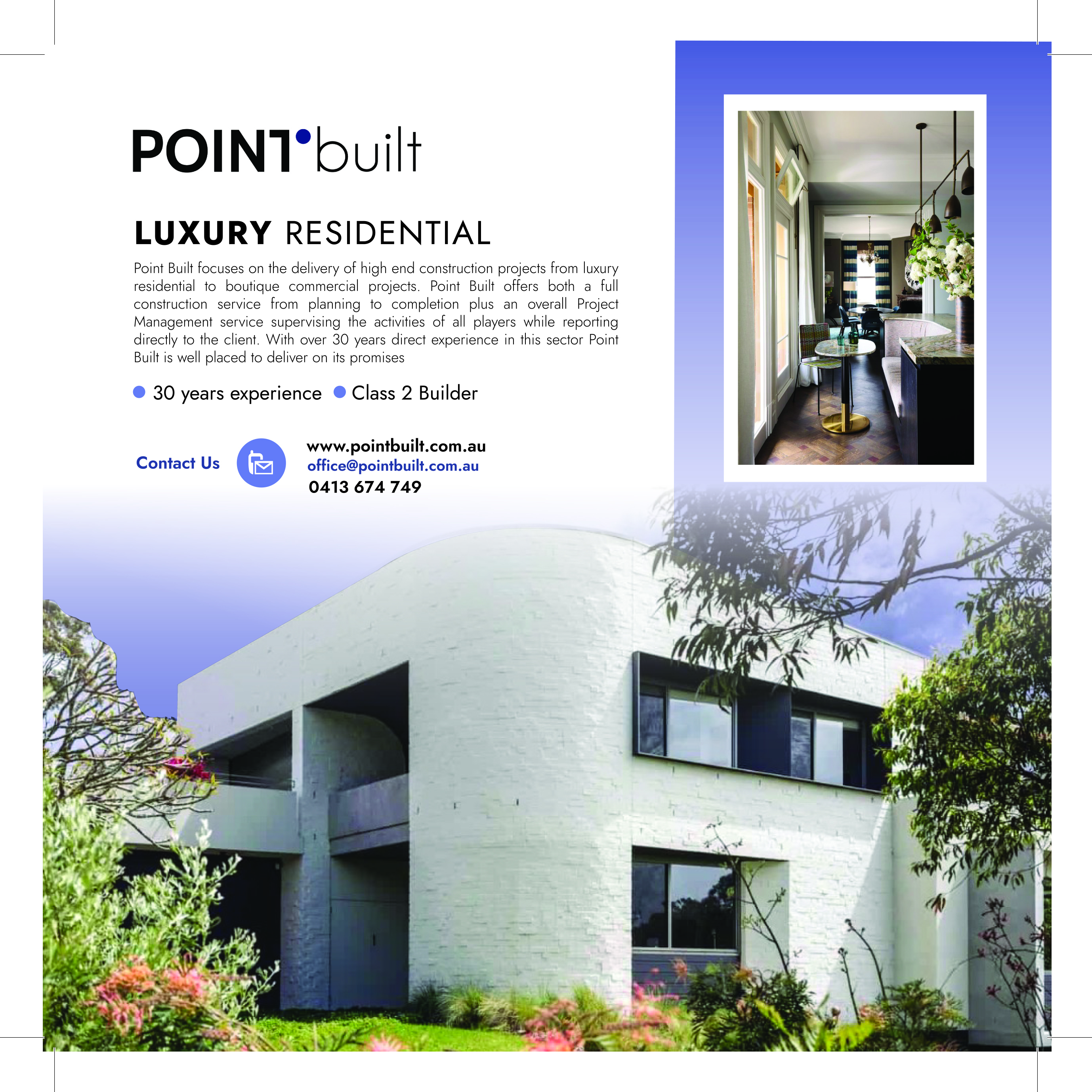 Advertisement Design by MNM for Point Built Pty Ltd | Design #36781318
