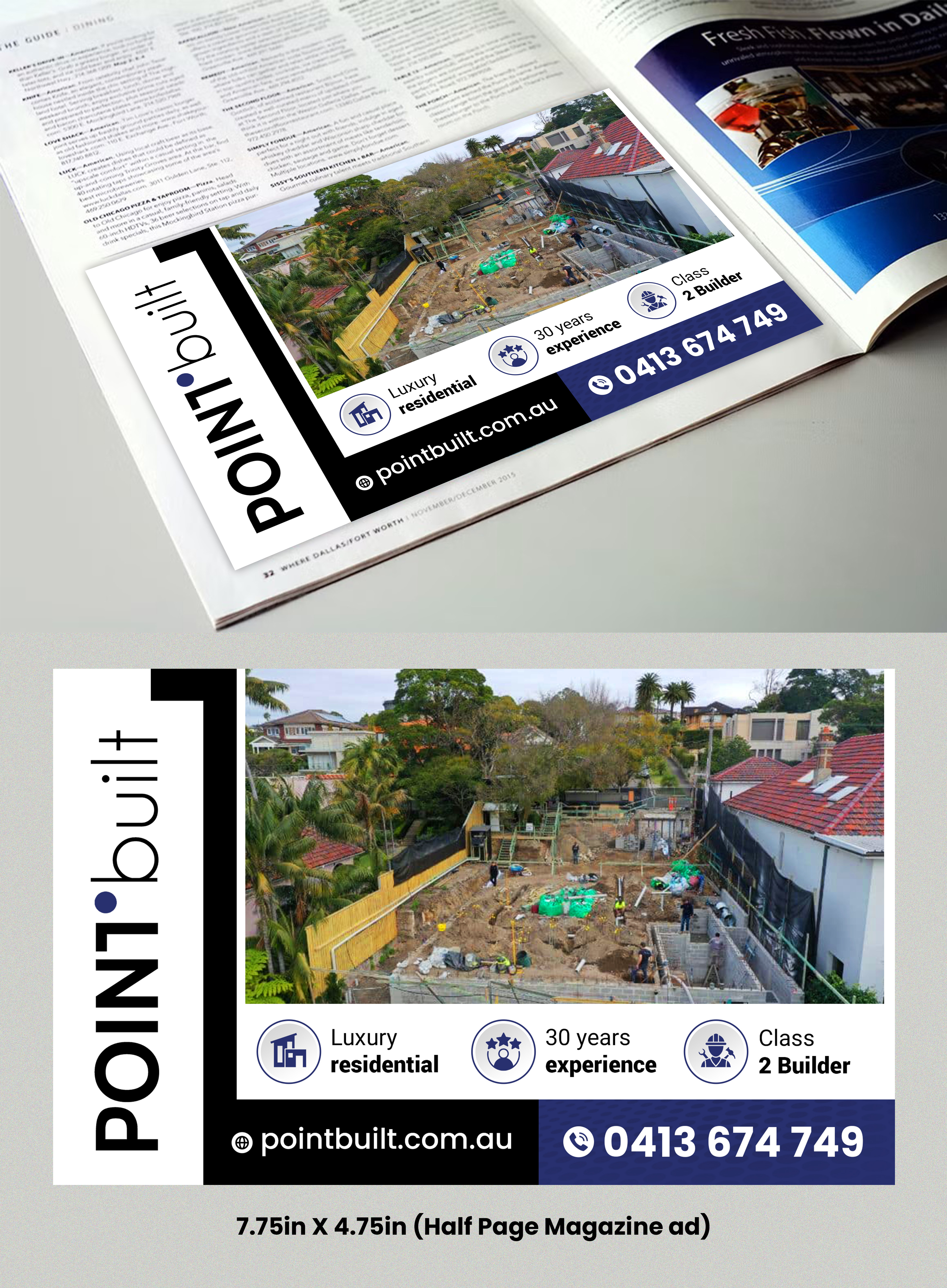 Advertisement Design by SAI DESIGNS for Point Built Pty Ltd | Design #36650200