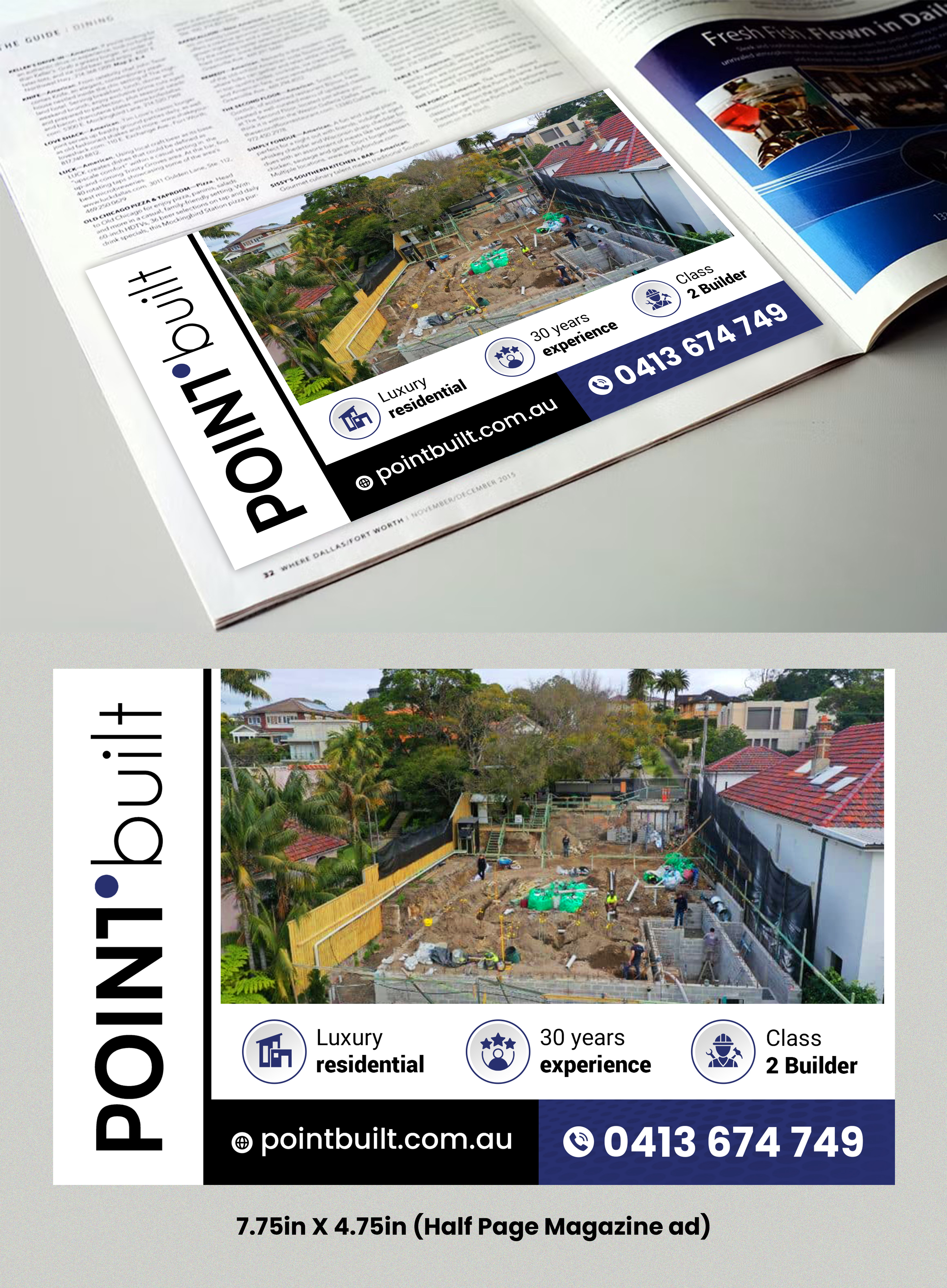 Advertisement Design by SAI DESIGNS for Point Built Pty Ltd | Design #36650463