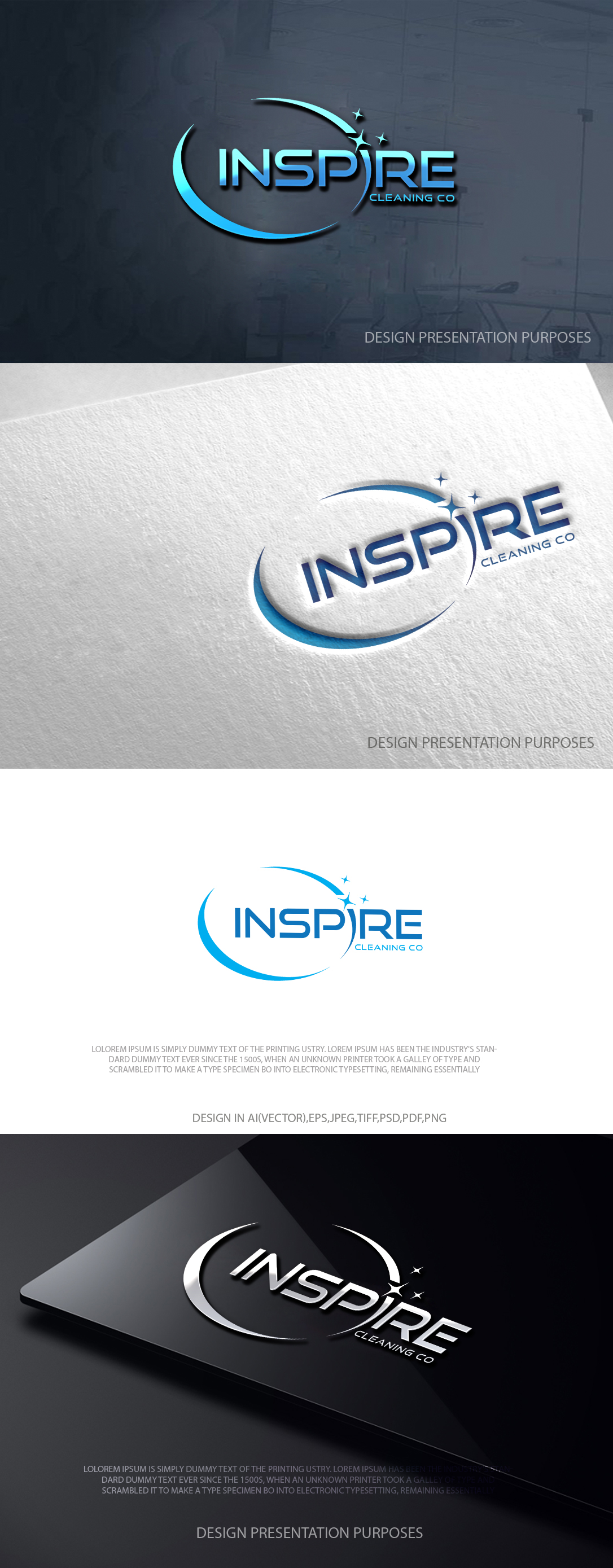 Diseño de Logo por zebronicgraphic para Inspire Cleaning Co | Diseño #36655713