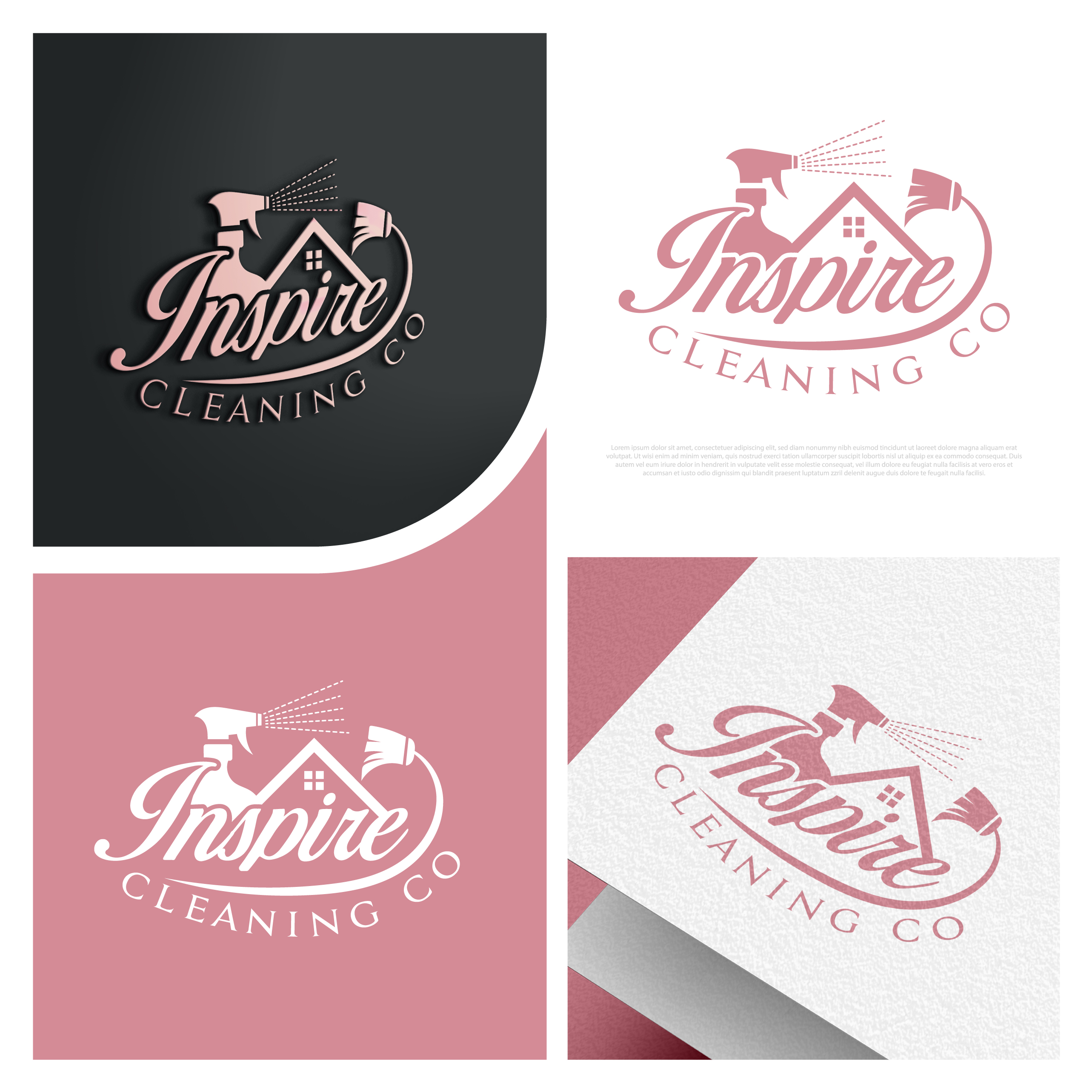 Diseño de Logo por aexoagency para Inspire Cleaning Co | Diseño #36655838