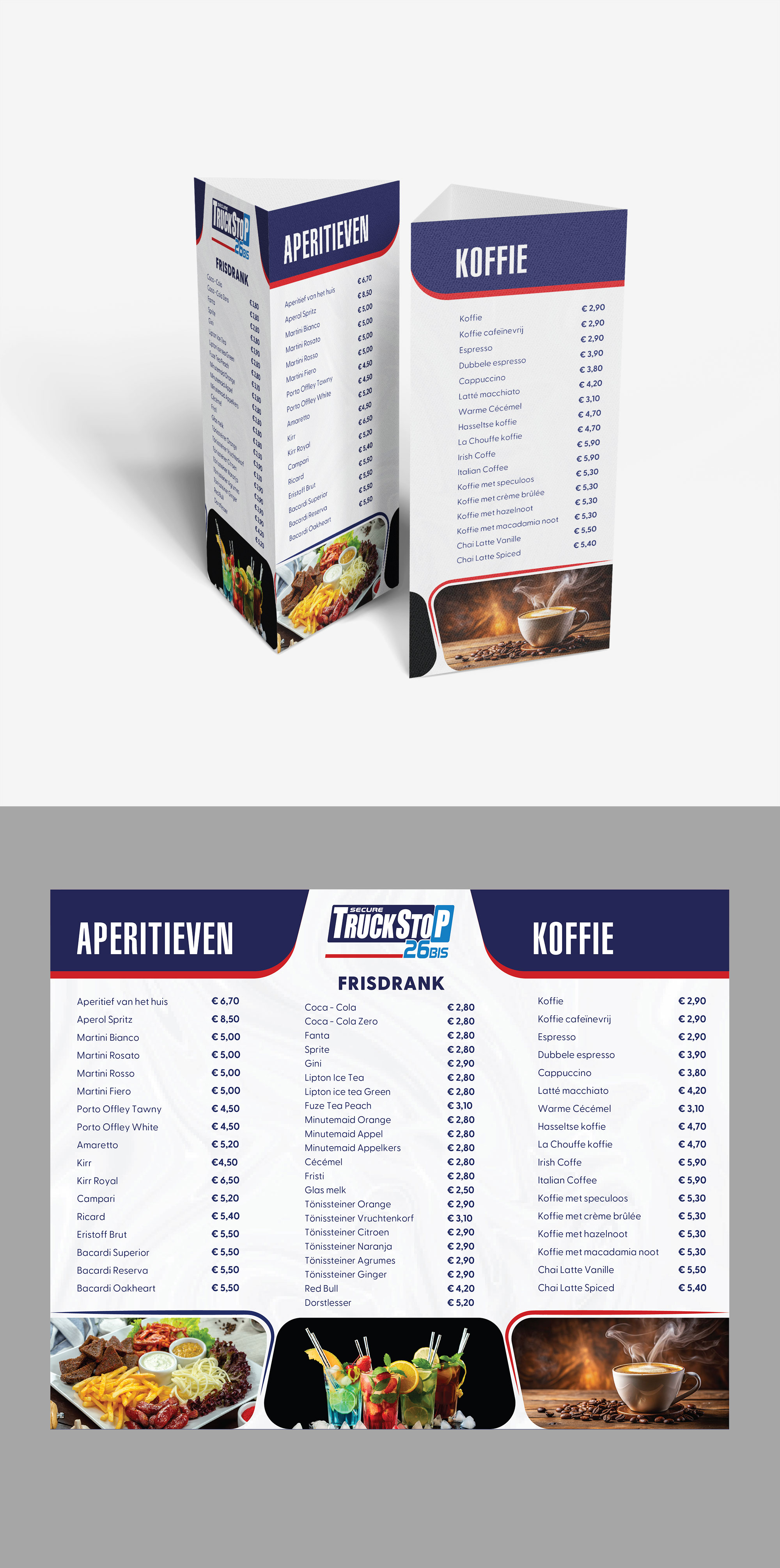 Menu Design by Talha Ahmad for Truckstop 26Bis BV | Design #36679763
