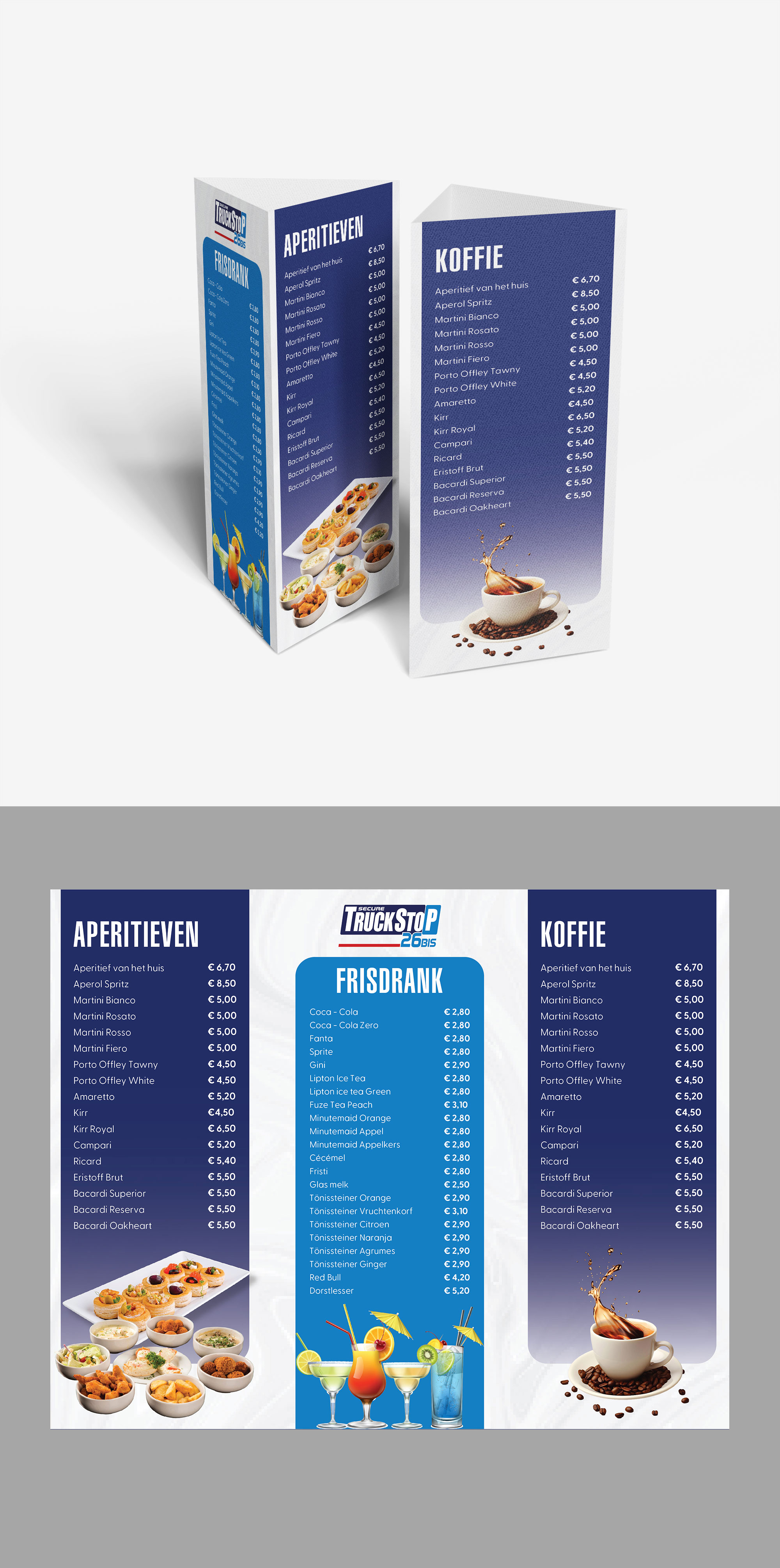 Menu Design by Talha Ahmad for Truckstop 26Bis BV | Design #36679782
