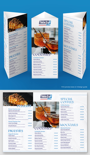 Menu Design by Paradigma Vst for Truckstop 26Bis BV | Design: #36682300