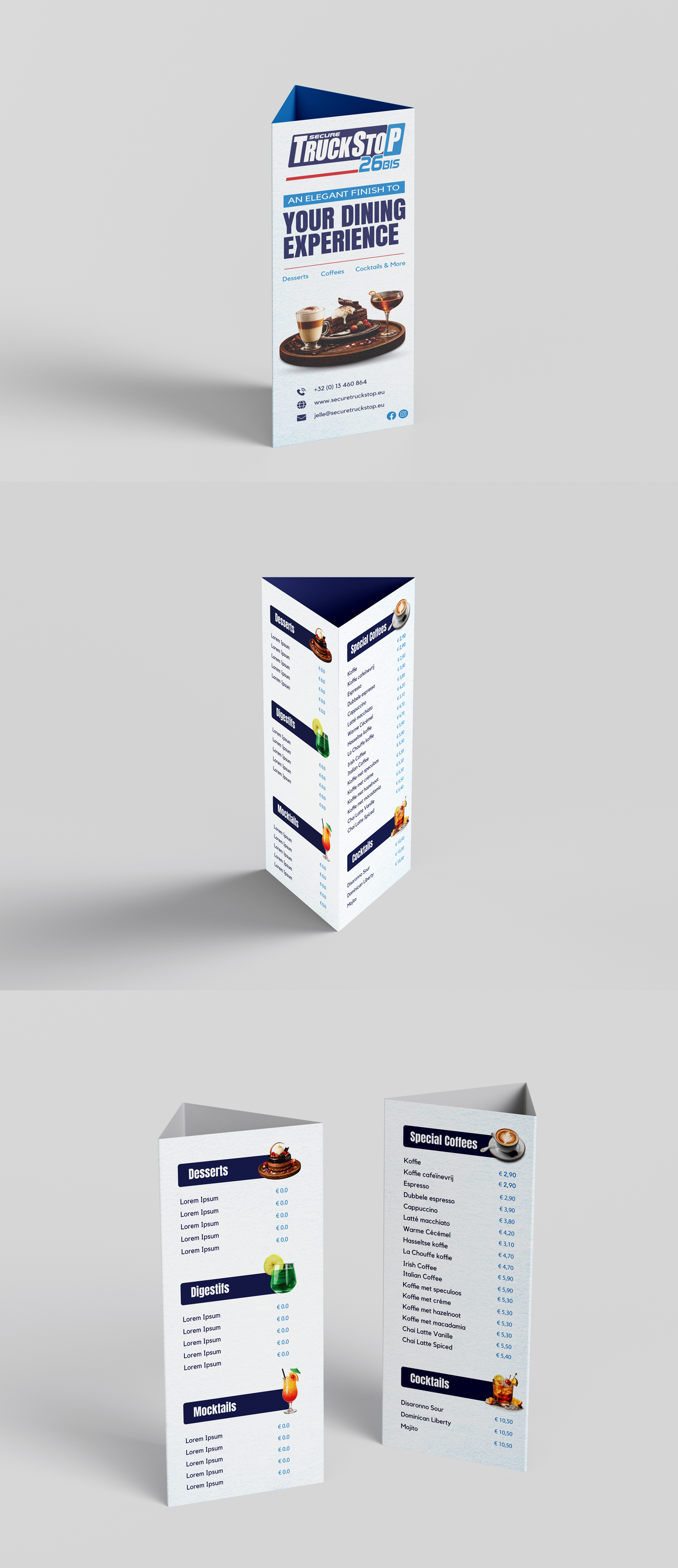 Menu Design by vcreatived for Truckstop 26Bis BV | Design #36675706