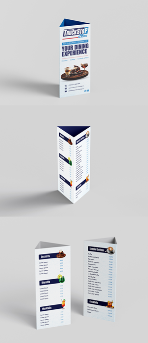 Menu Design by vcreatived for Truckstop 26Bis BV | Design: #36675706