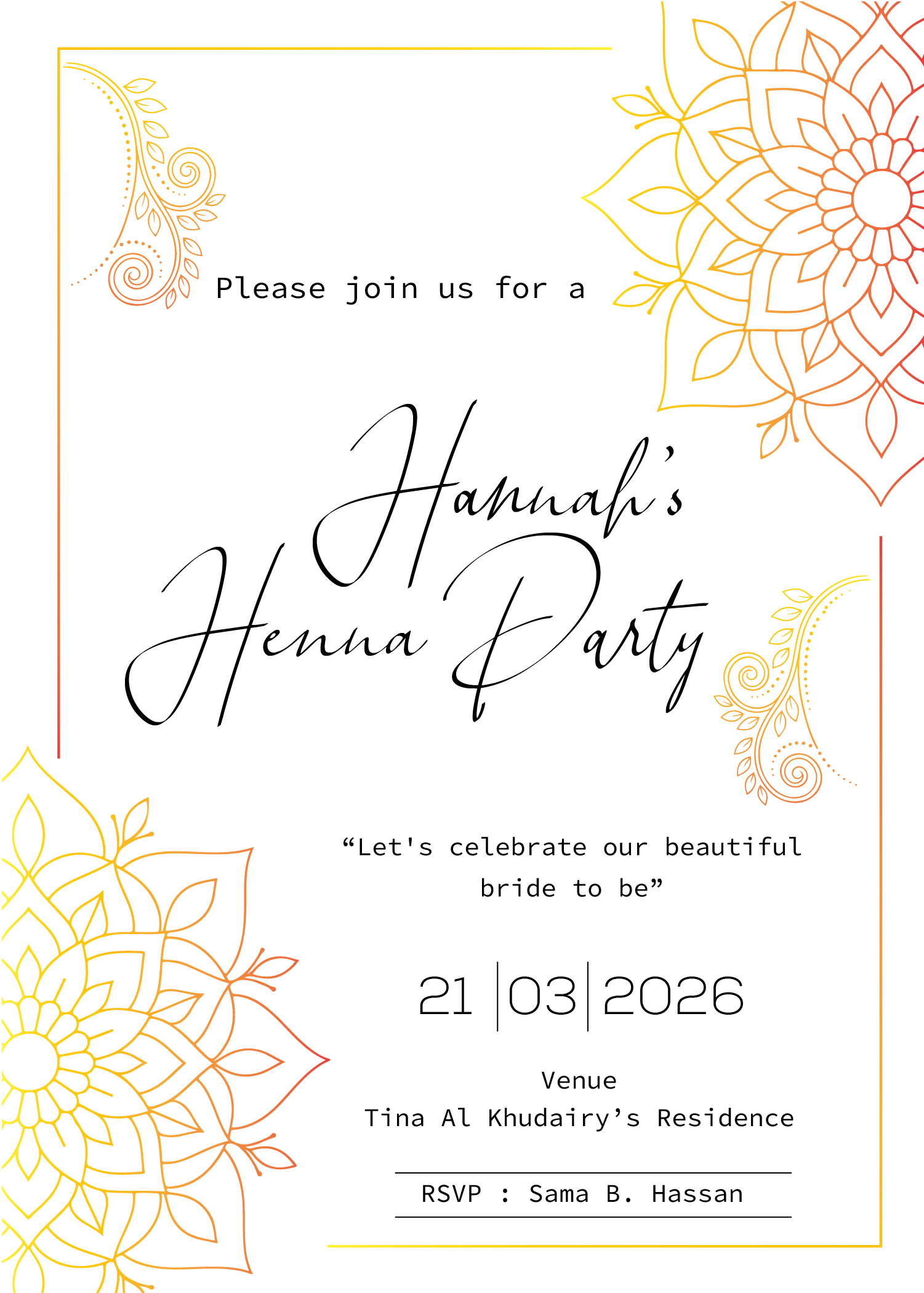 Invitation Design by Brandaura for this project | Design #36679560