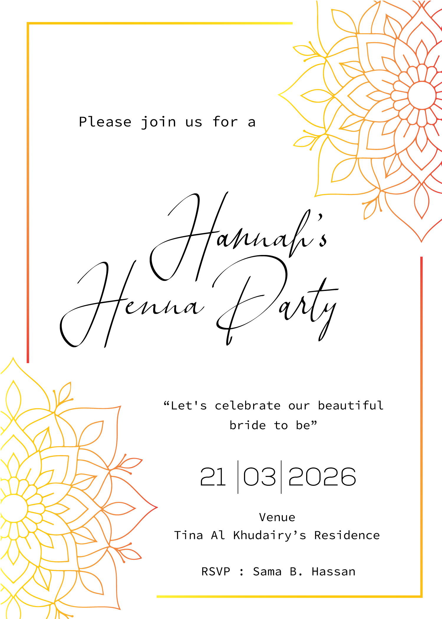 Invitation Design by Brandaura for this project | Design #36679561